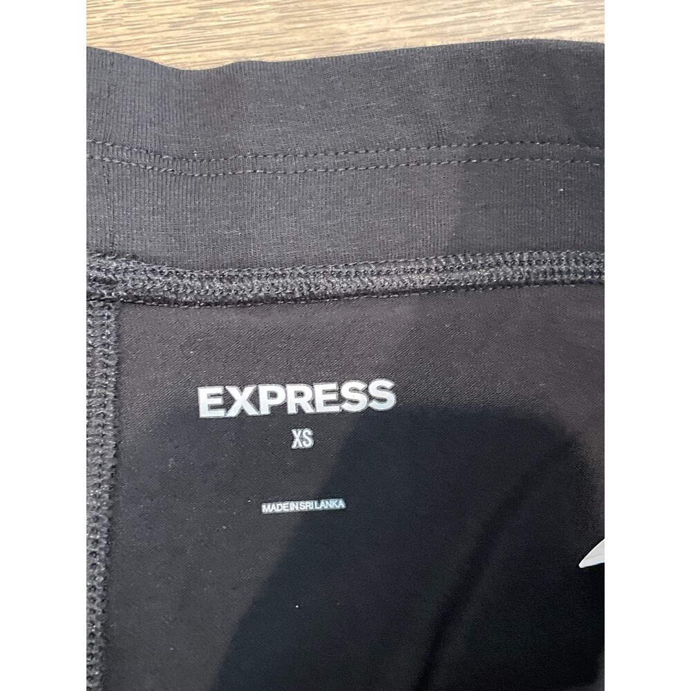 Express XS Black Stretch Leggings NWT Cotton Blend - Picture 3 of 8
